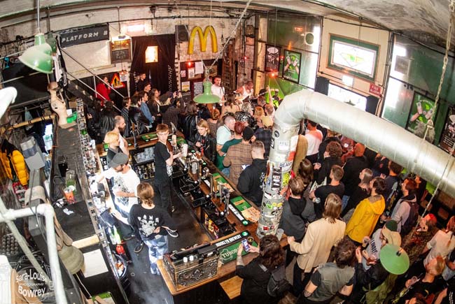 The bar at The Green Door Store